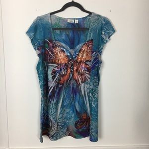 Cato butterfly detail top xl